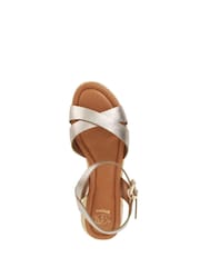 Dune London Gold Littleton Cross Strap Rope Flatform Sandals - Image 5 of 6