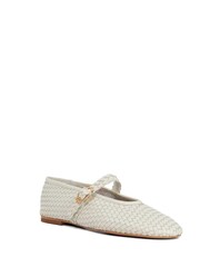 Dune London Cream Headline Mary Jane Woven Ballet Shoes - Image 3 of 6