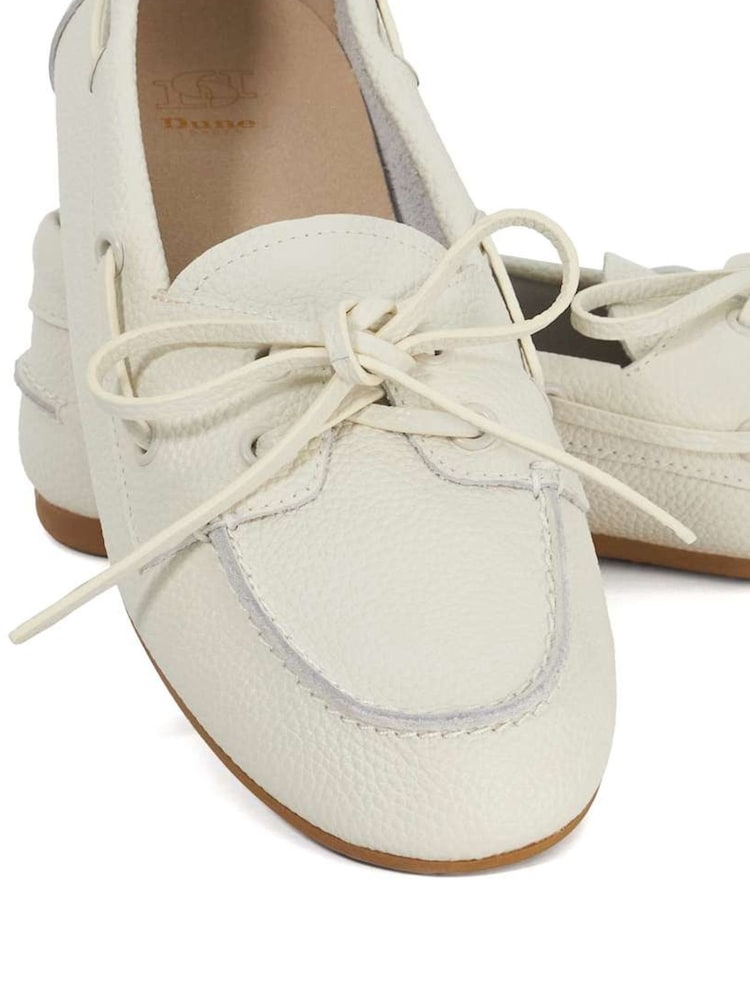 Dune London White Gala Boat Shoes - Image 5 of 5