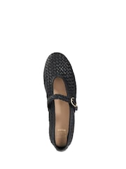 Dune London Black Headline Mary Jane Woven Ballet Shoes - Image 5 of 6