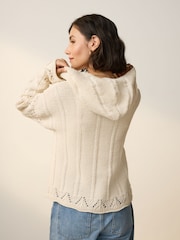 Ecru Stitch Zip Through Hoodie - Image 2 of 6