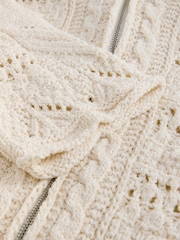 Ecru Stitch Zip Through Hoodie - Image 6 of 6