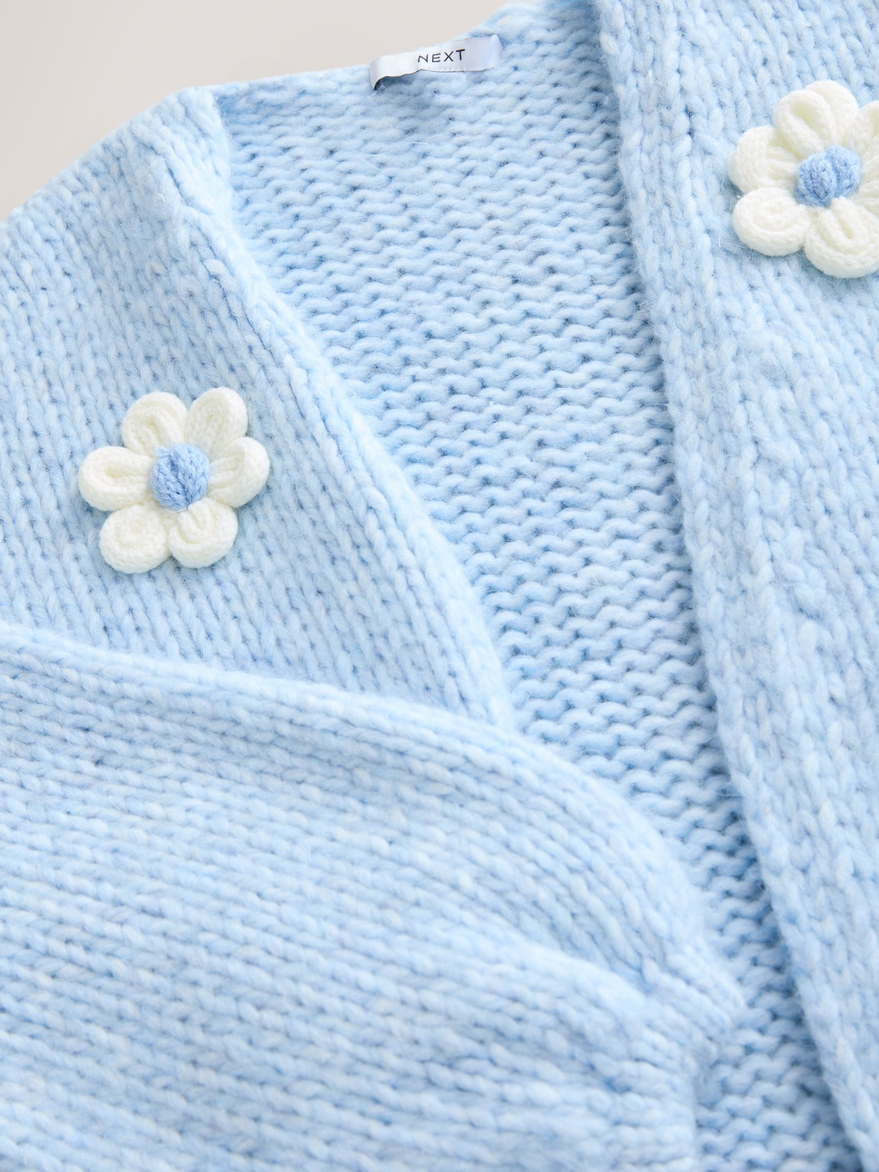 Buy Light Blue 3D Floral Soft Touch Cardigan from Next USA