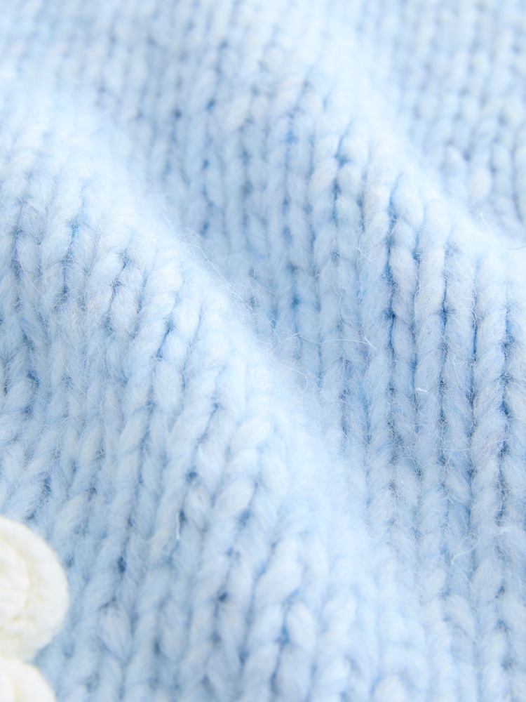 Blue Pale Floral Print Soft Touch Cardigan - Image 8 of 8
