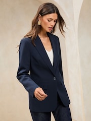 Lipsy Navy Relaxed Blazer - Image 3 of 5