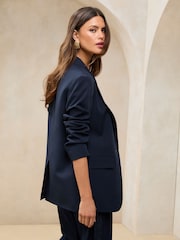 Lipsy Navy Relaxed Blazer - Image 4 of 5