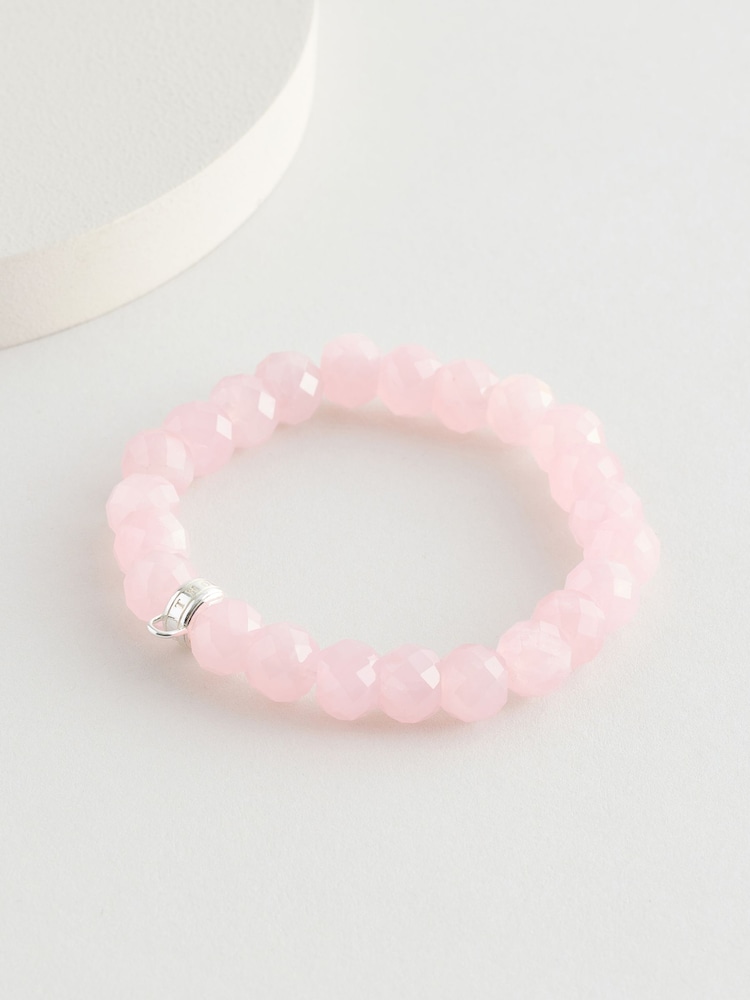 Thomas Sabo Pink Charm Club Bead Bracelet Rose Quartz Oval - Image 1 of 1