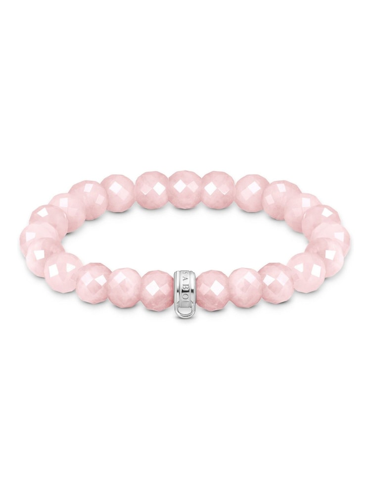 Thomas Sabo Pink Charm Club Bead Bracelet Rose Quartz Oval - Image 1 of 2 Thomas Sabo Pink Charm Club Bead Bracelet Rose Quartz Oval - Image 1 of 2