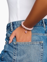 Thomas Sabo Pink Charm Club Bead Bracelet Rose Quartz Oval - Image 2 of 2
