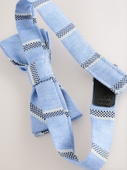 Blue Stripe Bow Tie (3-16yrs) - Image 2 of 3