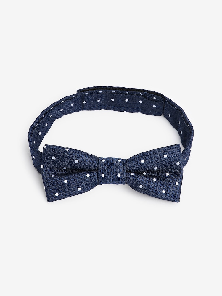 Navy Dotted Bow Tie (3-16yrs) - Image 1 of 3