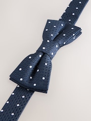 Navy Dotted Bow Tie (3-16yrs) - Image 2 of 3