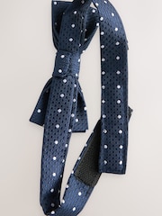 Navy Dotted Bow Tie (3-16yrs) - Image 3 of 3