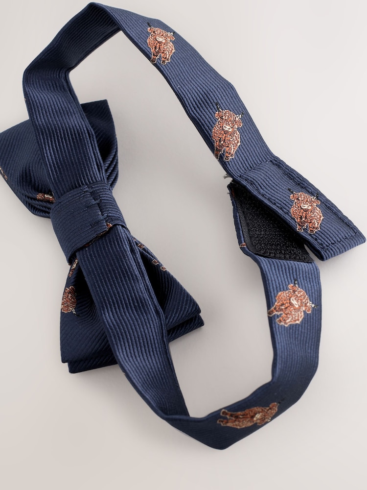 Navy Hamish The Highland Cow Bow Tie (3-16yrs) - Image 2 of 2