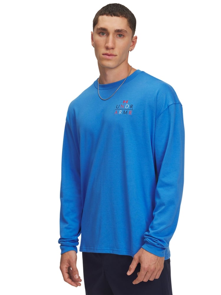 Under Armour Blue Modern Sport Graphic Oversized T-Shirt - Image 1 of 3 Under Armour Blue Modern Sport Graphic Oversized T-Shirt - Image 1 of 3