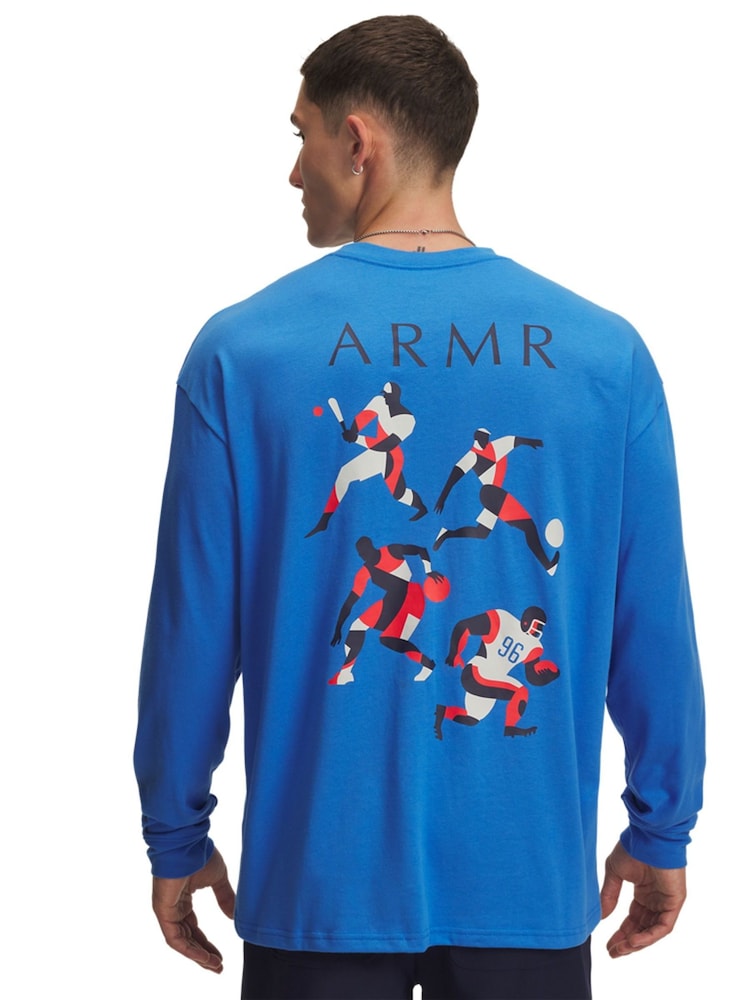 Under Armour Blue Modern Sport Graphic Oversized T-Shirt - Image 2 of 3 Under Armour Blue Modern Sport Graphic Oversized T-Shirt - Image 2 of 3