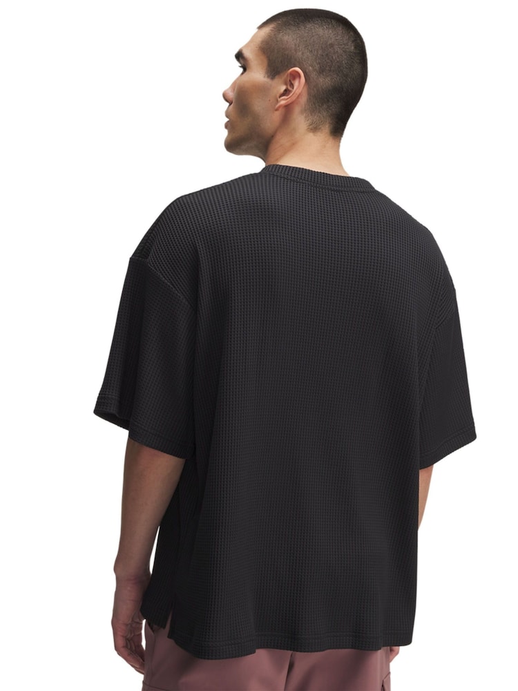 Under Armour Black Rival Waffle Crew Neck T-Shirt - Image 2 of 3 Under Armour Black Rival Waffle Crew Neck T-Shirt - Image 2 of 3