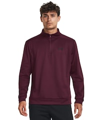 Under Armour Red Fleece 1/4 Zip Sweatshirt - Image 1 of 6