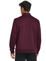 Under Armour Red Fleece 1/4 Zip Sweatshirt - Image 2 of 6