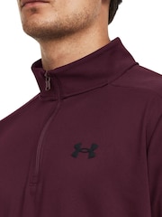 Under Armour Red Fleece 1/4 Zip Sweatshirt - Image 4 of 6