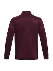 Under Armour Red Fleece 1/4 Zip Sweatshirt - Image 6 of 6