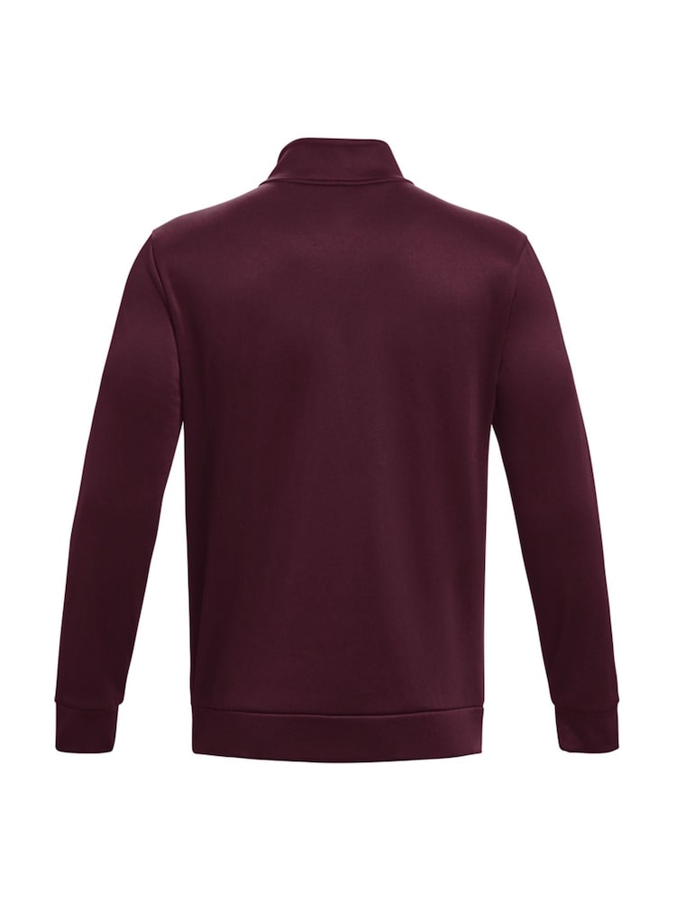 Under Armour Red Fleece 1/4 Zip Sweatshirt - Image 6 of 6