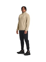 Under Armour Green Fleece 1/4 Zip Sweatshirt - Image 3 of 4