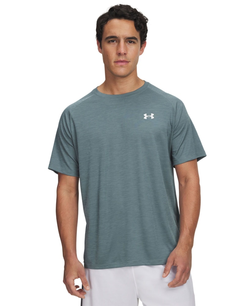 Under Armour Blue Tech Textured T-Shirt - Image 1 of 2