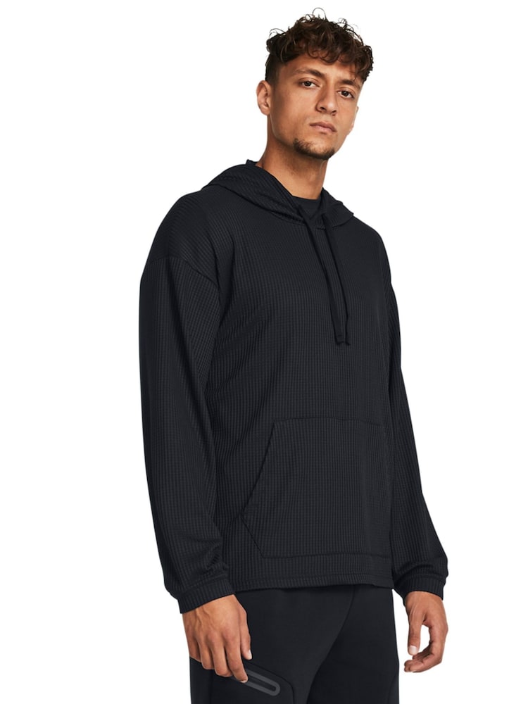 Under Armour Black Rival Waffle Hoodie - Image 1 of 1 Under Armour Black Rival Waffle Hoodie - Image 1 of 1