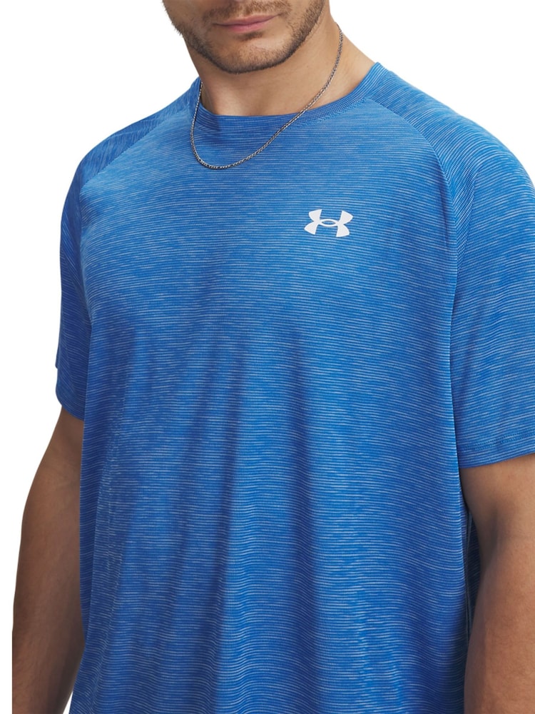 Under Armour Blue Tech Textured T-Shirt - Image 3 of 3
