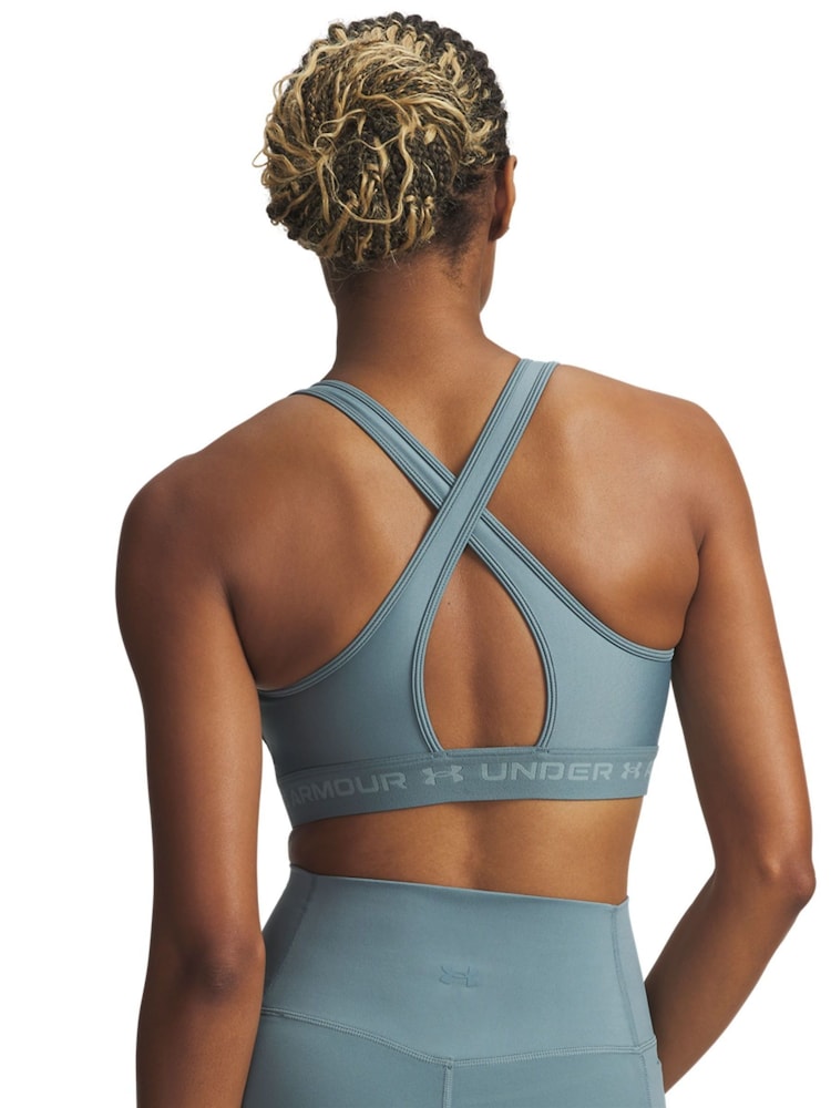 Under Armour Dark Blue Crossback Mid Support Bra - Image 2 of 2