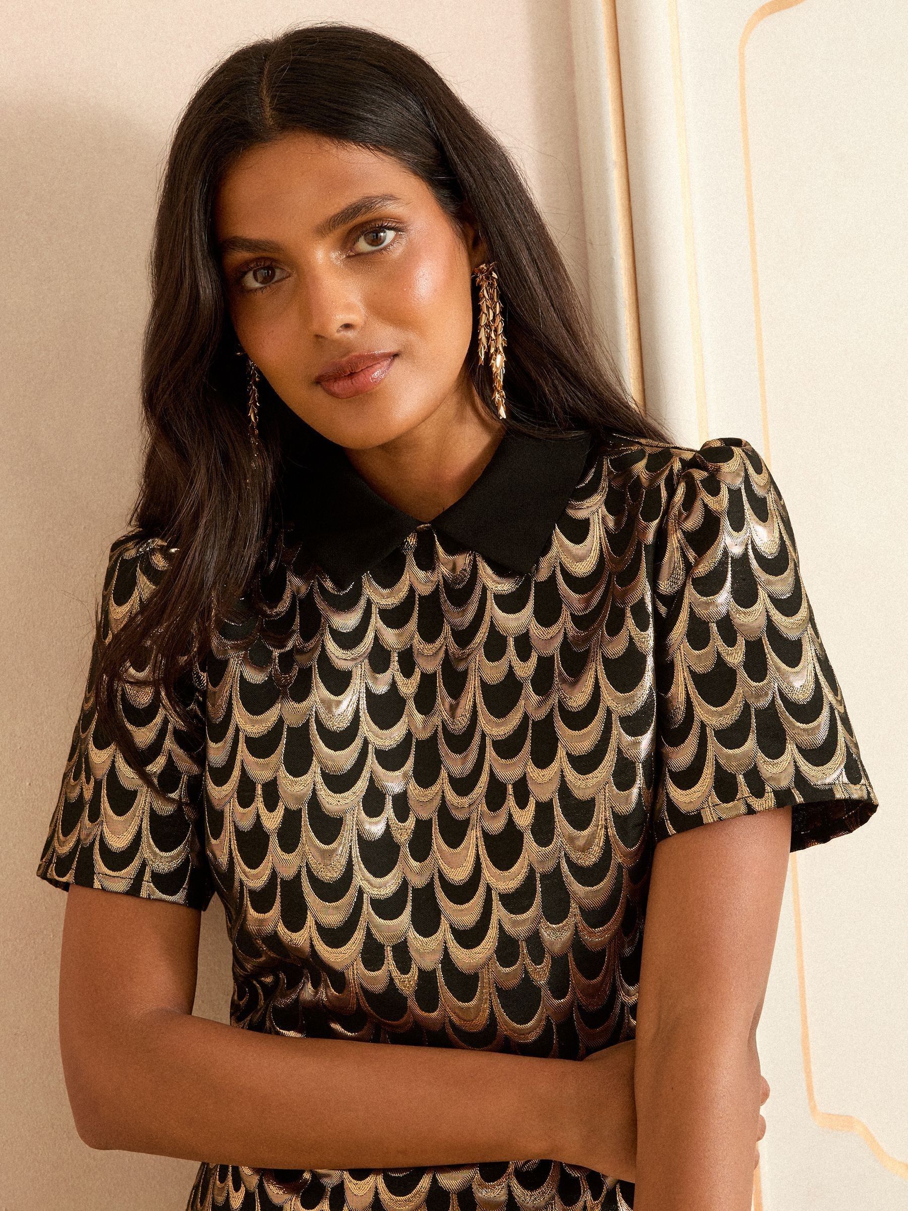 Next：日本 Love & Roses ジャカード ミニドレス from Next Japan