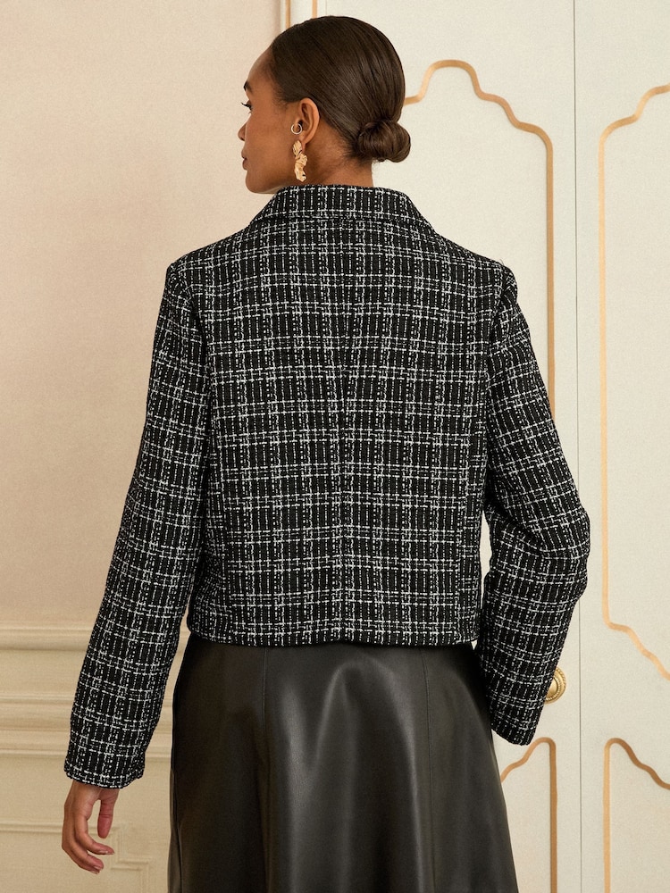 Love & Roses Mono Tweed Jacket - Imagem 2 de 4