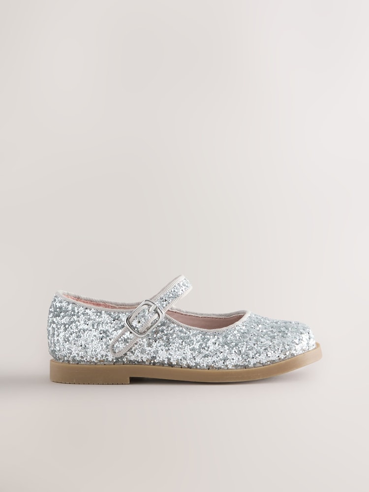 Silver Glitter Mary Jane Shoes - Image 2 of 5
