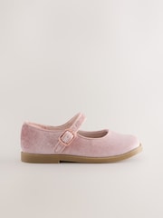 Pink Velour Mary Jane Shoes - Image 2 of 5