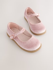 Pink Velour Mary Jane Shoes - Image 4 of 5