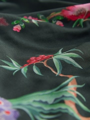 Cath Kidston Green Bird Print Mesh Dress - Image 2 of 3