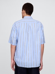 Gap Blue Stripe Linen-Cotton Shirt - Image 2 of 5