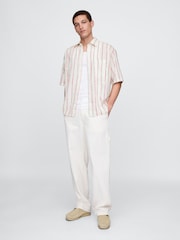 Gap Cream Stripe Linen-Cotton Shirt - Image 3 of 5