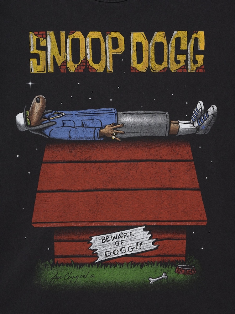Gap Black Heavyweight Boxy Snoop Dogg Graphic T-Shirt - Image 3 of 3