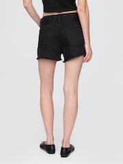 Gap Black 4" Mid Rise UltraSoft Denim Shorts - Image 2 of 5