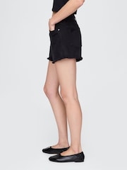 Gap Black 4" Mid Rise UltraSoft Denim Shorts - Image 3 of 5
