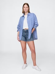 Gap Blue 4" Mid Rise UltraSoft Denim Shorts - Image 5 of 5