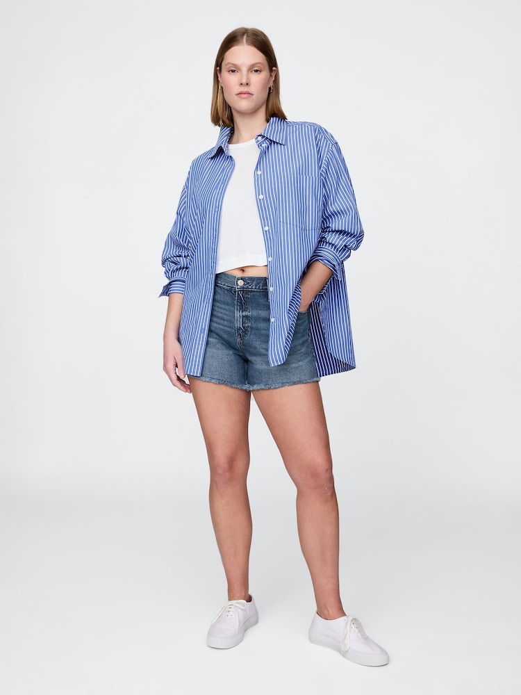 Blau - Gap Denim-Shorts mit mittlerer Leibhöhe und ultraweichem Material, 4" - Bild 5 von 5 Blau - Gap Denim-Shorts mit mittlerer Leibhöhe und ultraweichem Material, 4" - Bild 5 von 5