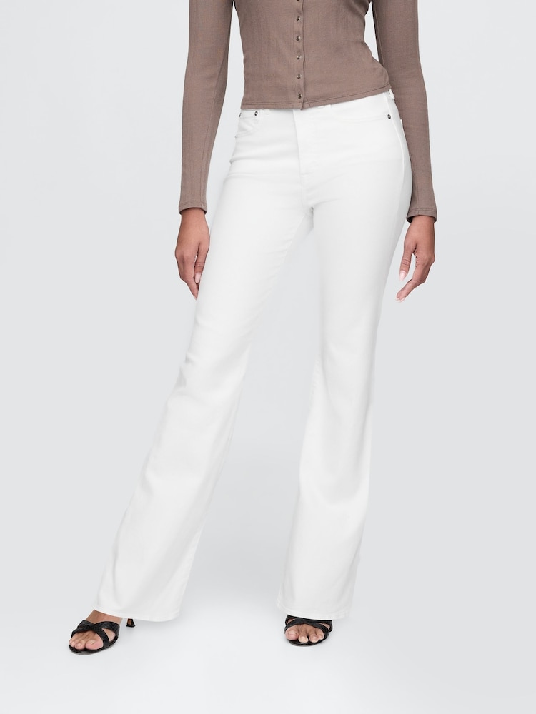 Gap White High Waisted 70s Flare Jeans - Image 1 of 6