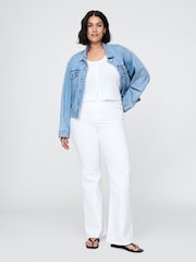 Gap White High Waisted 70s Flare Jeans - Image 5 of 6