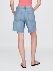 Gap Light Blue 8" Mid Waisted 90s Loose Denim Bermuda Shorts - Image 2 of 5