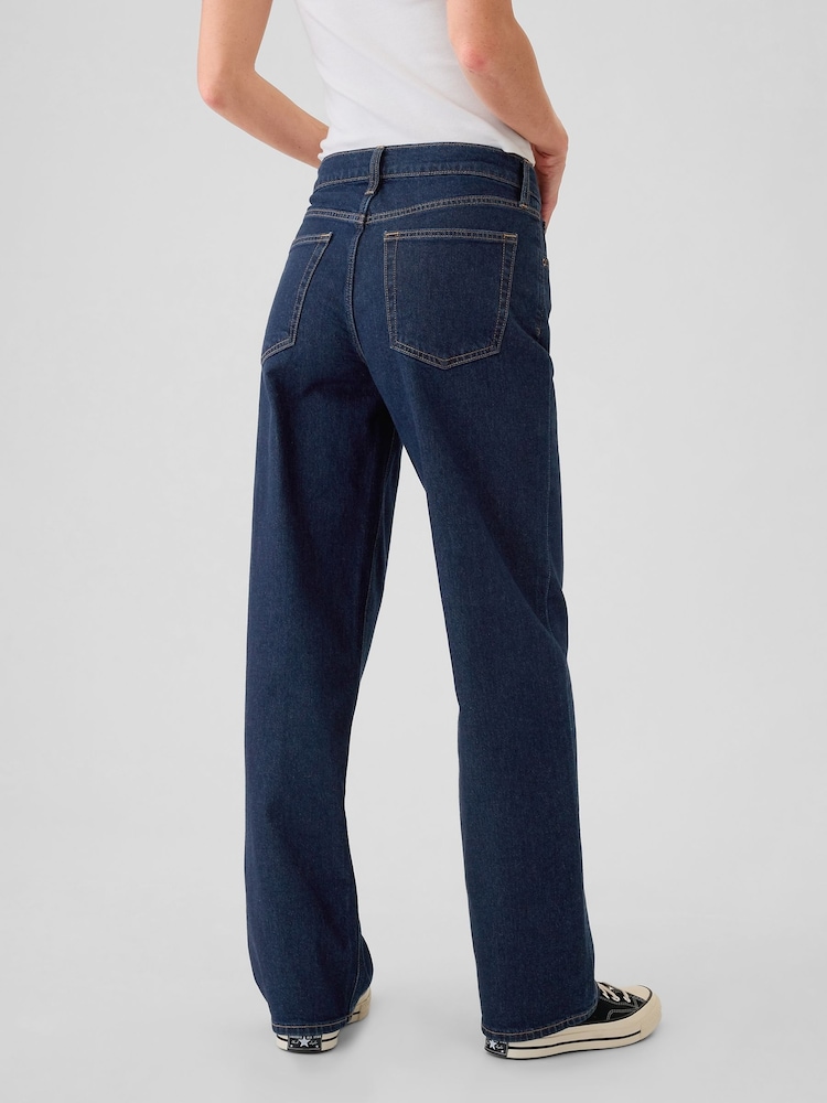 Gap Dark Indigo Blue Mid Waisted 90s Loose Jeans - Image 2 of 9
