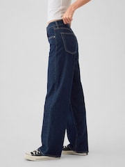 Gap Dark Indigo Blue Mid Waisted 90s Loose Jeans - Image 3 of 9
