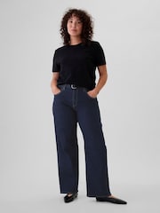 Gap Dark Indigo Blue Mid Waisted 90s Loose Jeans - Image 5 of 9